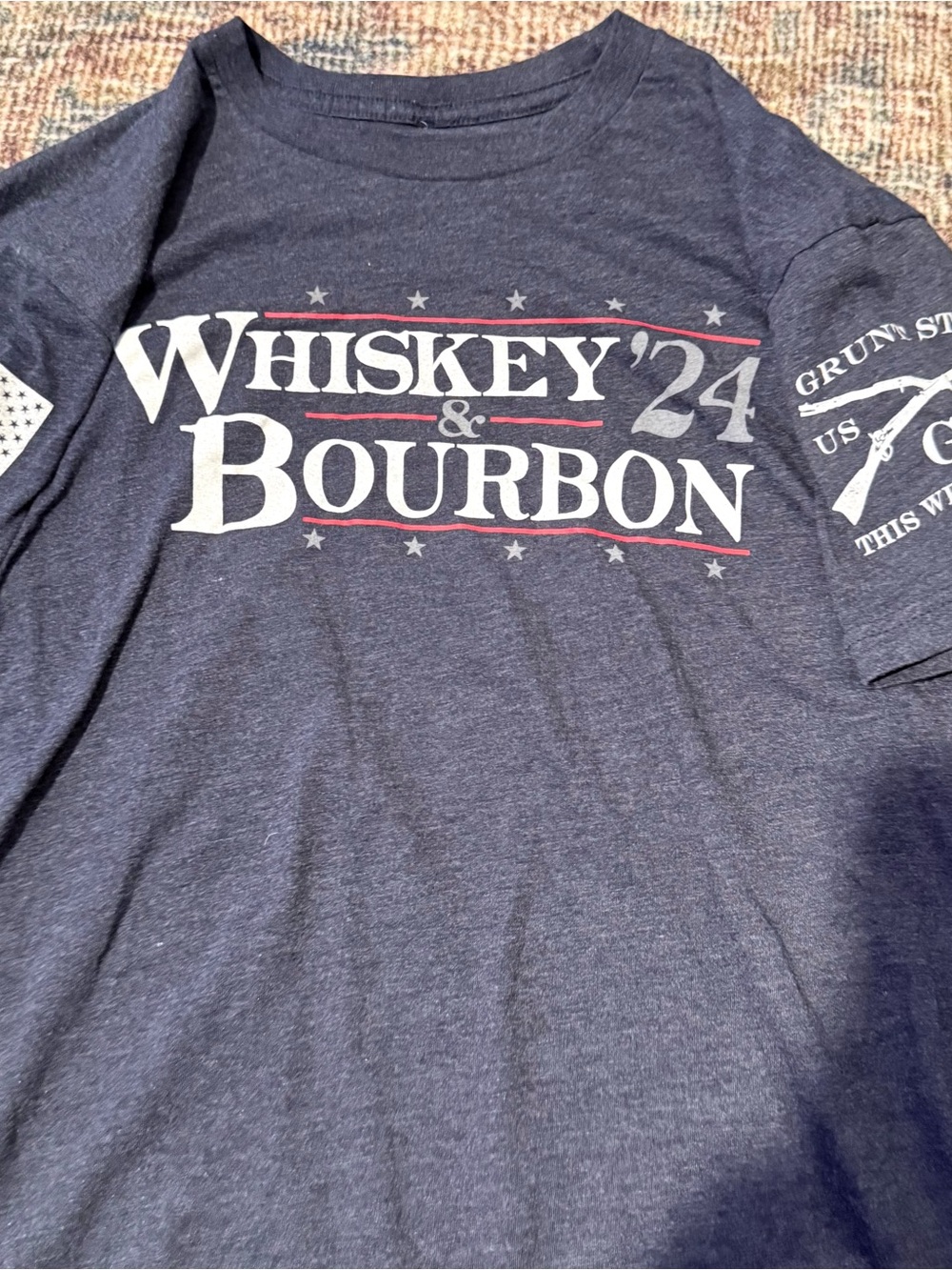 Grunt Style Whiskey & Bourbon Graphic Tee - Navy
